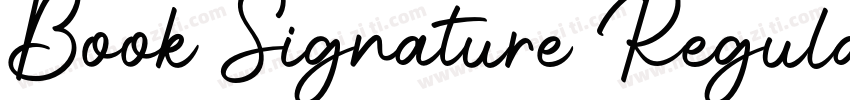 Book Signature Regular字体转换